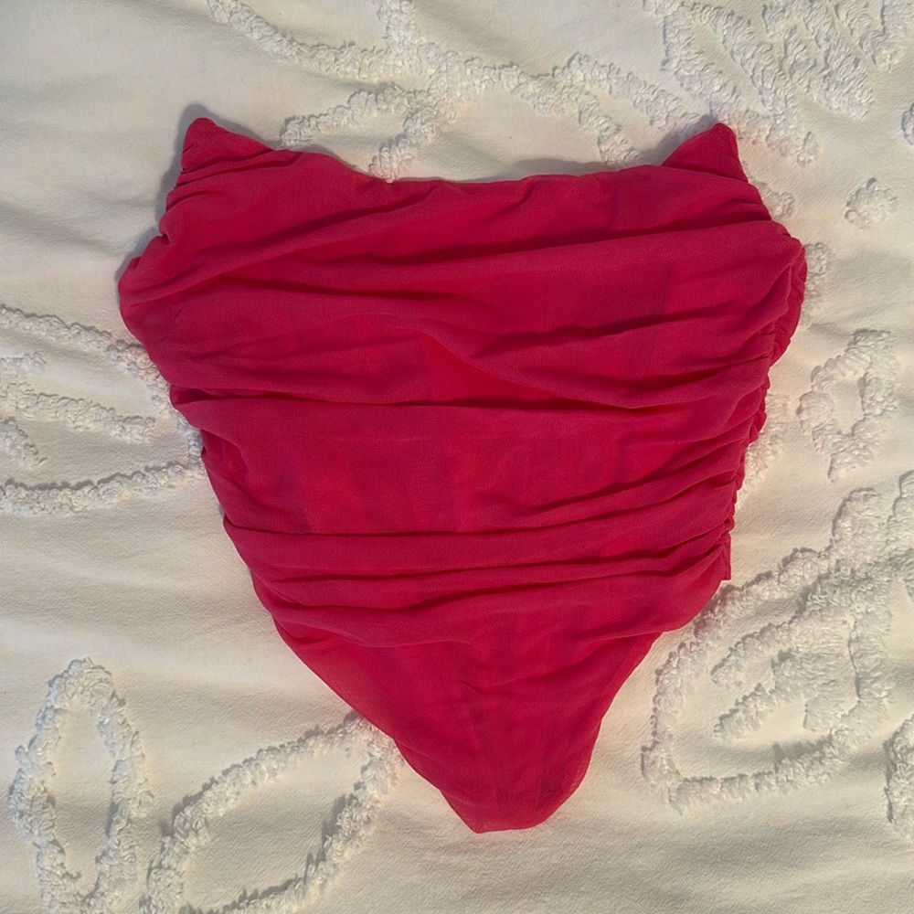 Hazel Boutique strapless pink bustier